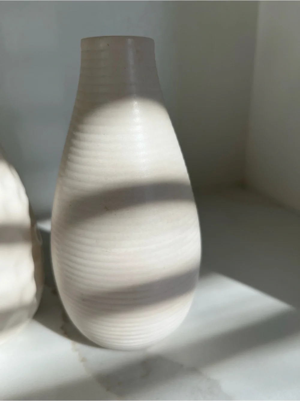 IKEA Neutral Textured Ceramic Decorative Vases | White Set of 3